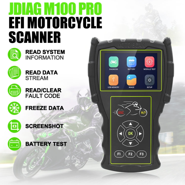 JDiag M100 PRO Intelligent Motorcycle Electronic Fuel Injection System Diagnostic Instrument, Fully Equipped Version, JDiag M100 PRO JDiag M100 PRO Intelligent Motorcycle Electronic Fuel Injection System Diagnostic Instrument, Fully Equipped Version, JDiag M100 PRO